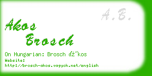 akos brosch business card